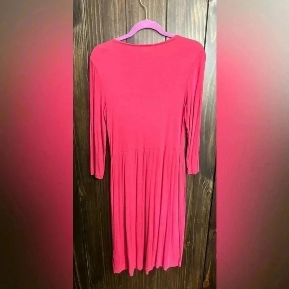 BODEN Faye Dress Jersey Knit Stretch Midi Long 3/4 Sleeve Embroidered. Size:8L - Picture 11 of 13